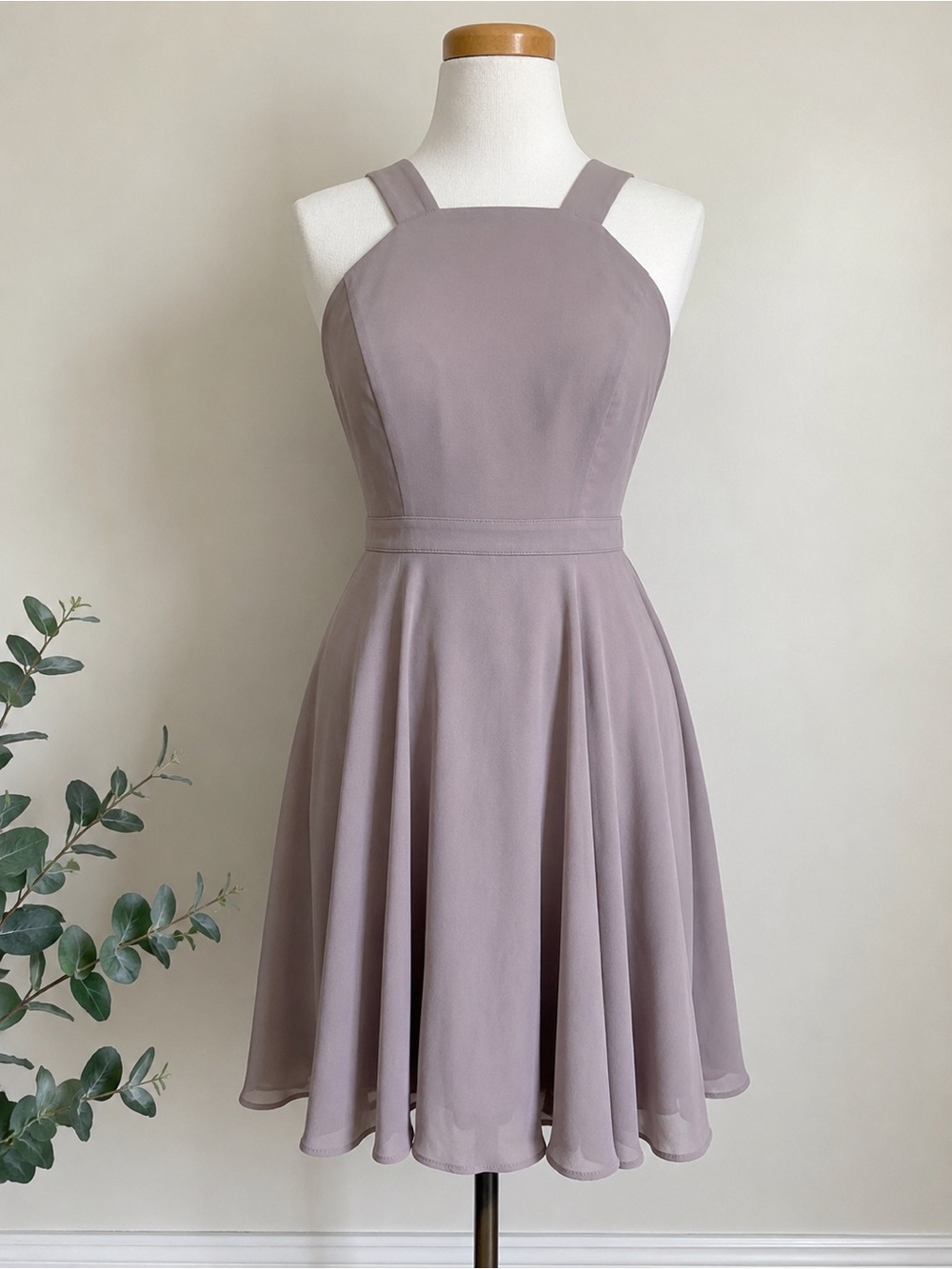 Lulus Forevermore Skater Dress Dusty Mauve Size M Wedding Guest Bridesmaid